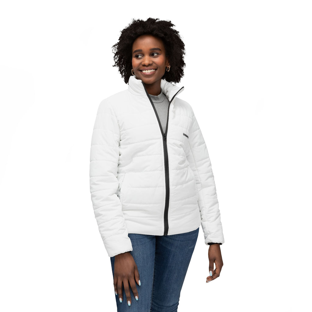 Stylish Women's Puffer Jacket - Cozy All-Over Print for Winter Adventures