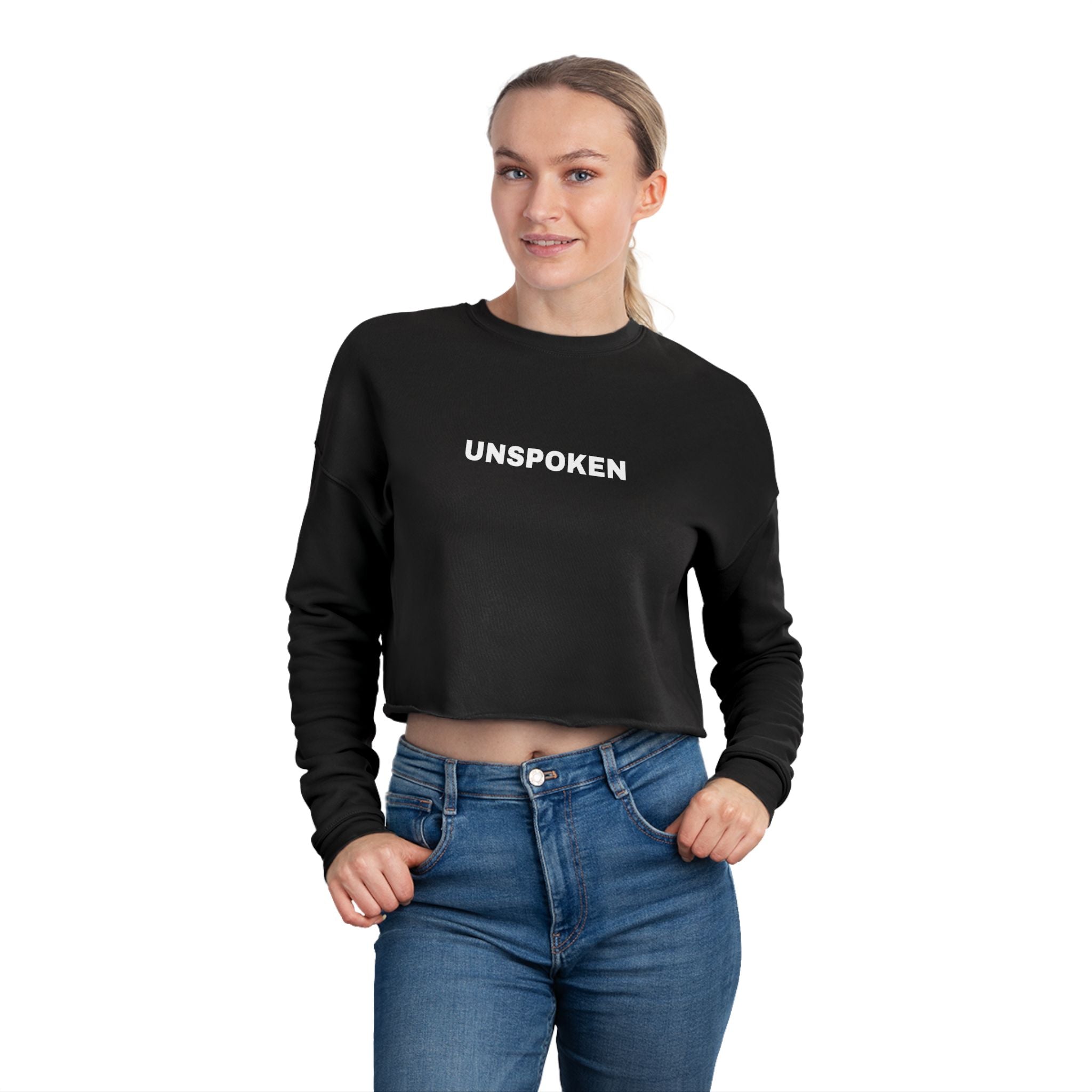 Cropped Sweatshirt, Trendy Women's Apparel, Casual Wear, Gift for Her, Stylish & Comfortable, Perfect for Every Day
