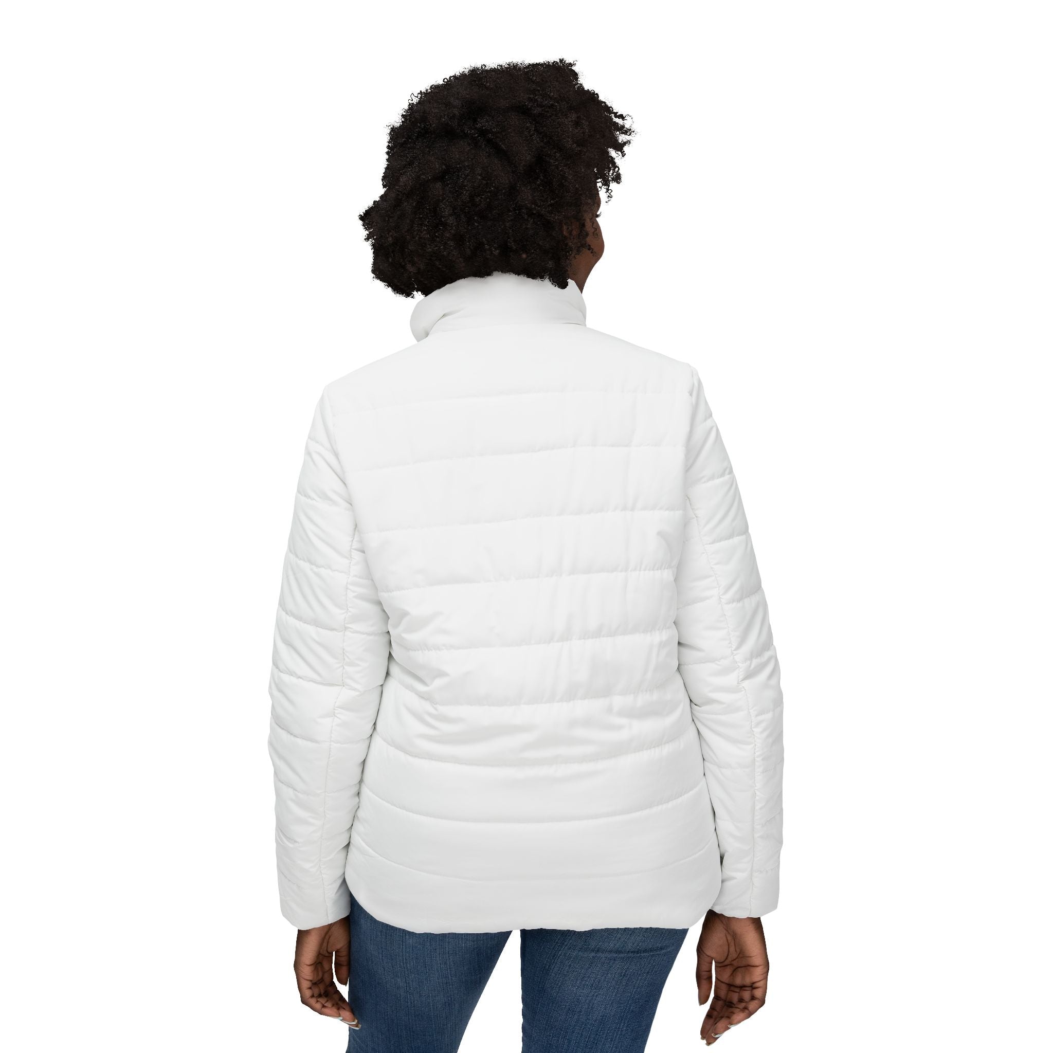 Stylish Women's Puffer Jacket - Cozy All-Over Print for Winter Adventures