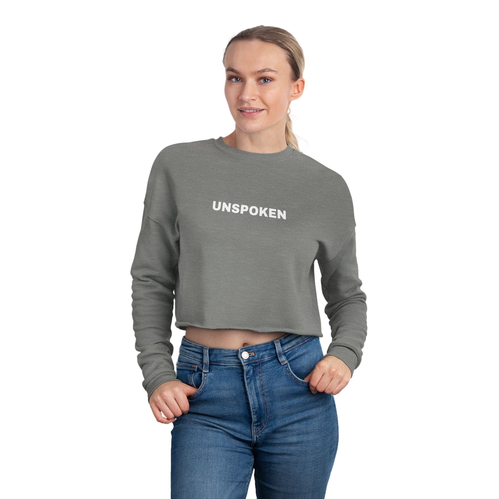 Cropped Sweatshirt, Trendy Women's Apparel, Casual Wear, Gift for Her, Stylish & Comfortable, Perfect for Every Day