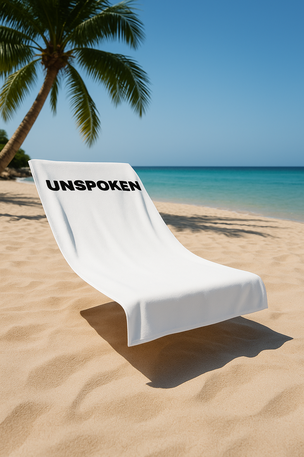 Chic Beach Towel - Unspoken, Summer Essentials, Poolside Relaxation, Travel Accessories, Gift for Beach Lovers