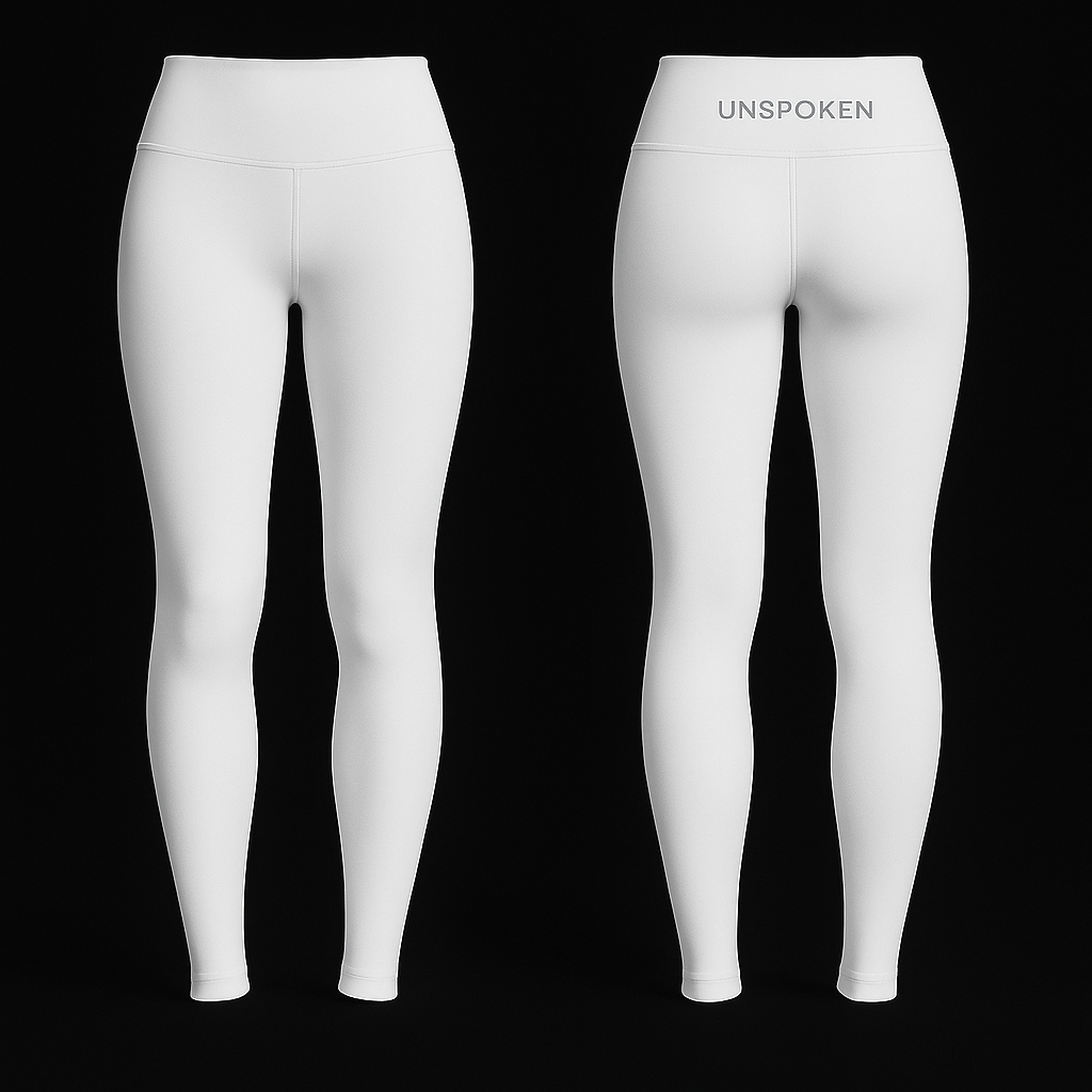 High Waisted Yoga Leggings White