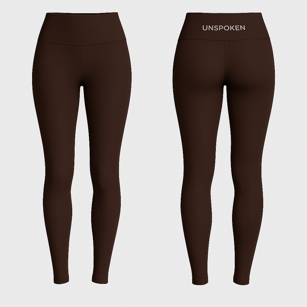 High Waisted Yoga Leggings Brown